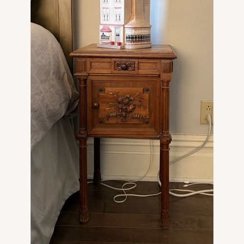 Used Domain Furniture Dark Brown Wood Nightstand for sale on AptDeco