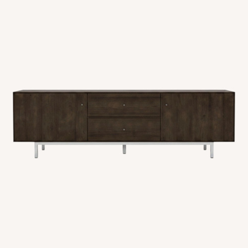 Used Room & Board Hudson Dark Brown Wood Media Storage for sale on AptDeco