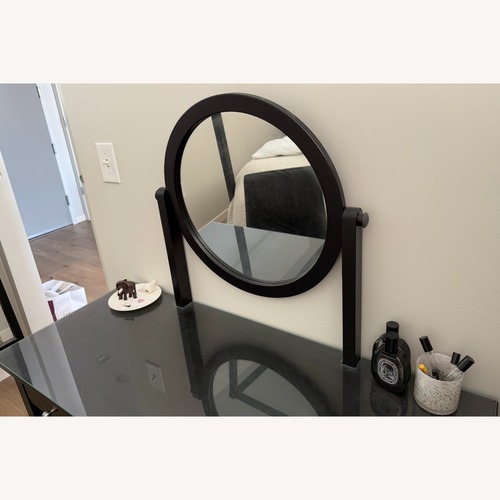 Used IKEA HEMNES Black Wood Desk for sale on AptDeco