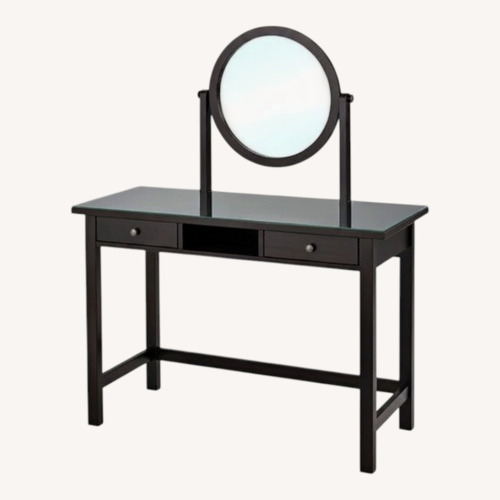 Used IKEA HEMNES Black Wood Desk for sale on AptDeco