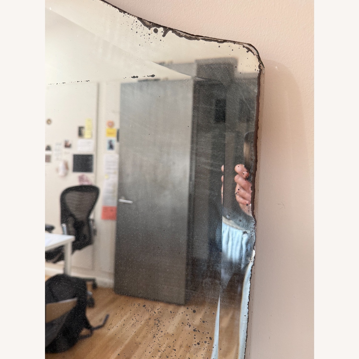 Vintage French Arched Floor Mirror | Foxed Glass - image-6