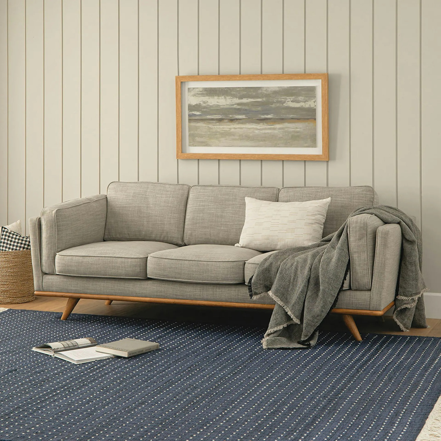 Article Timber 90" Sofa - Rain Cloud Gray - image-1
