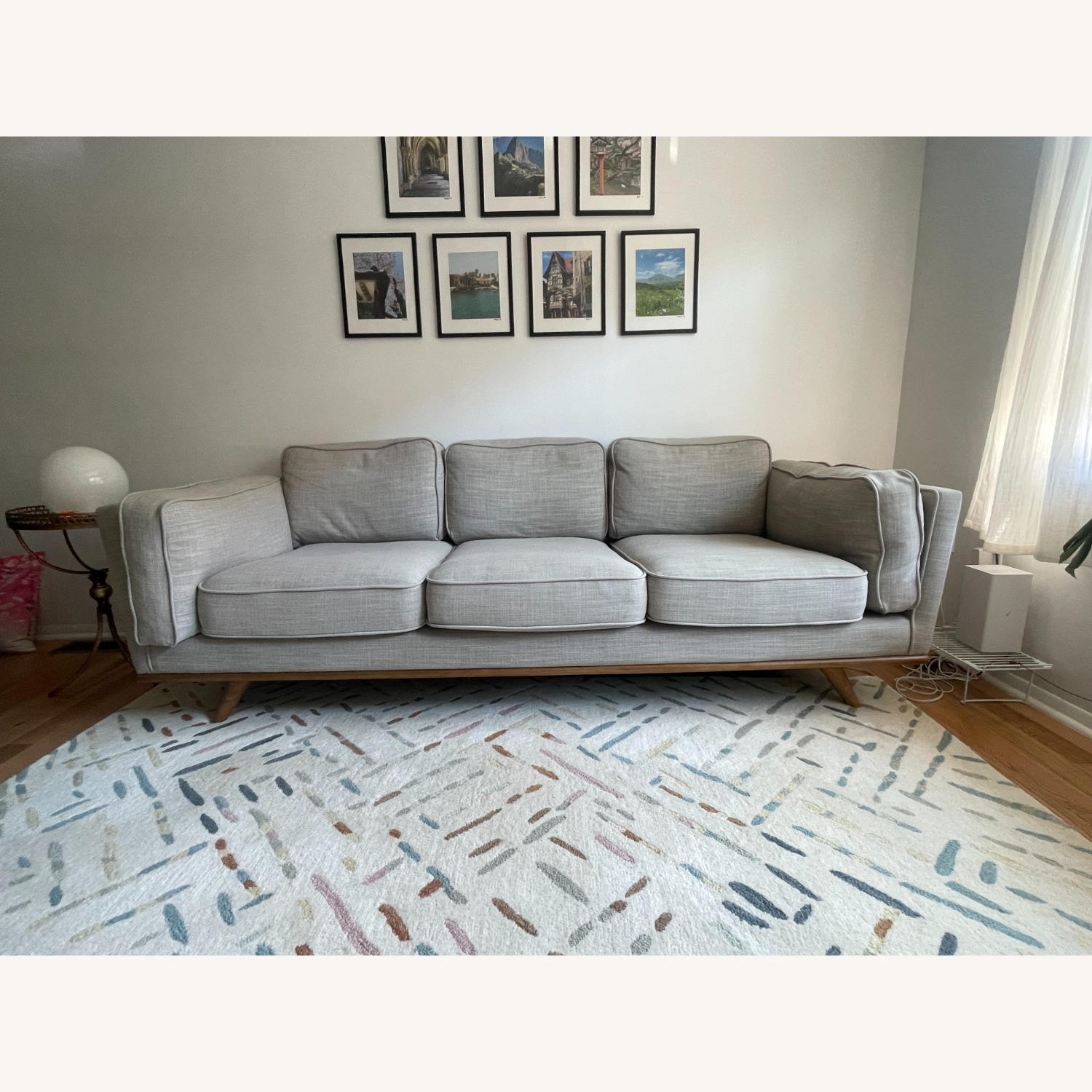 Article Timber 90" Sofa - Rain Cloud Gray - image-2