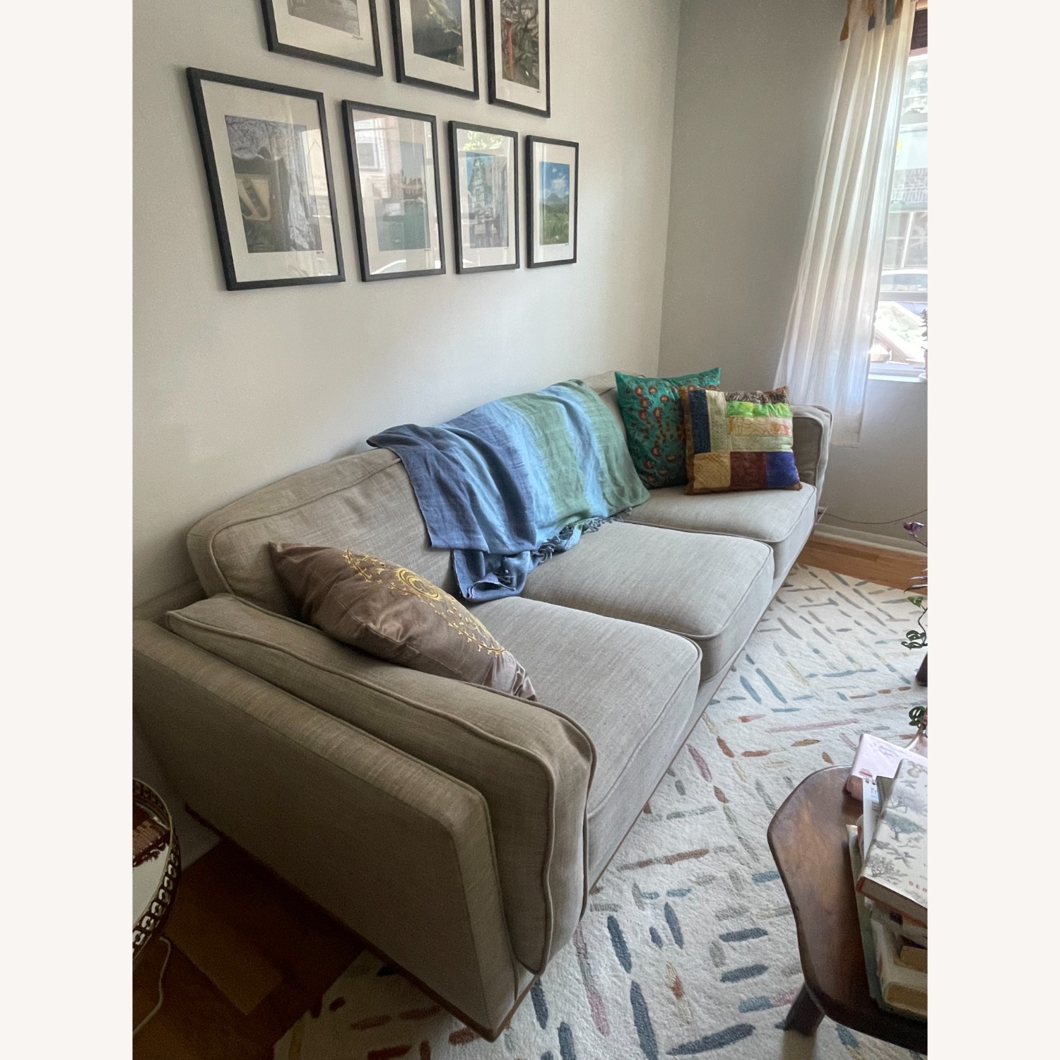 Article Timber 90" Sofa - Rain Cloud Gray - image-3