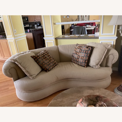 Used Gold Fabric 2 Seater Sofa for sale on AptDeco