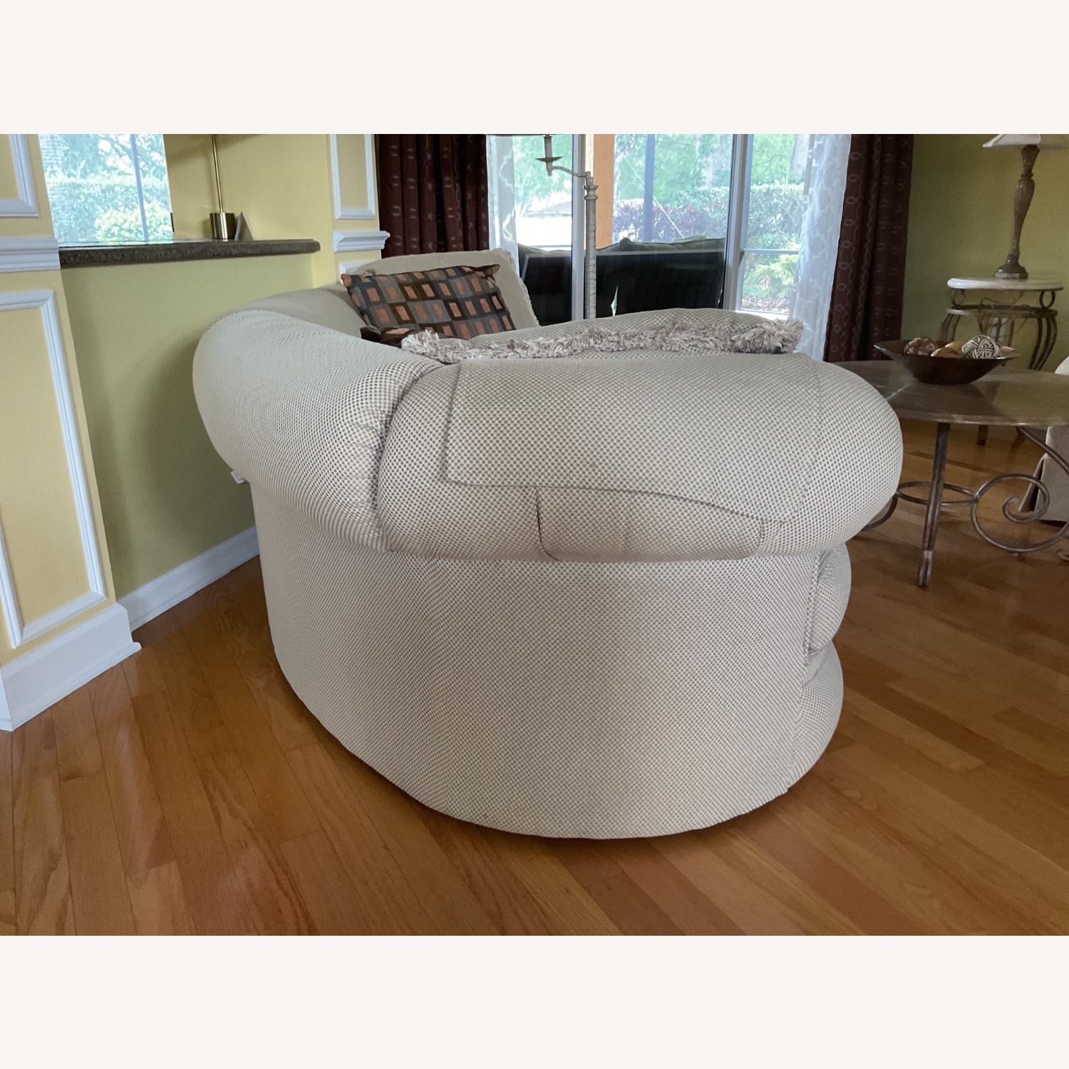 Gold Fabric 2 Seater Sofa - image-2