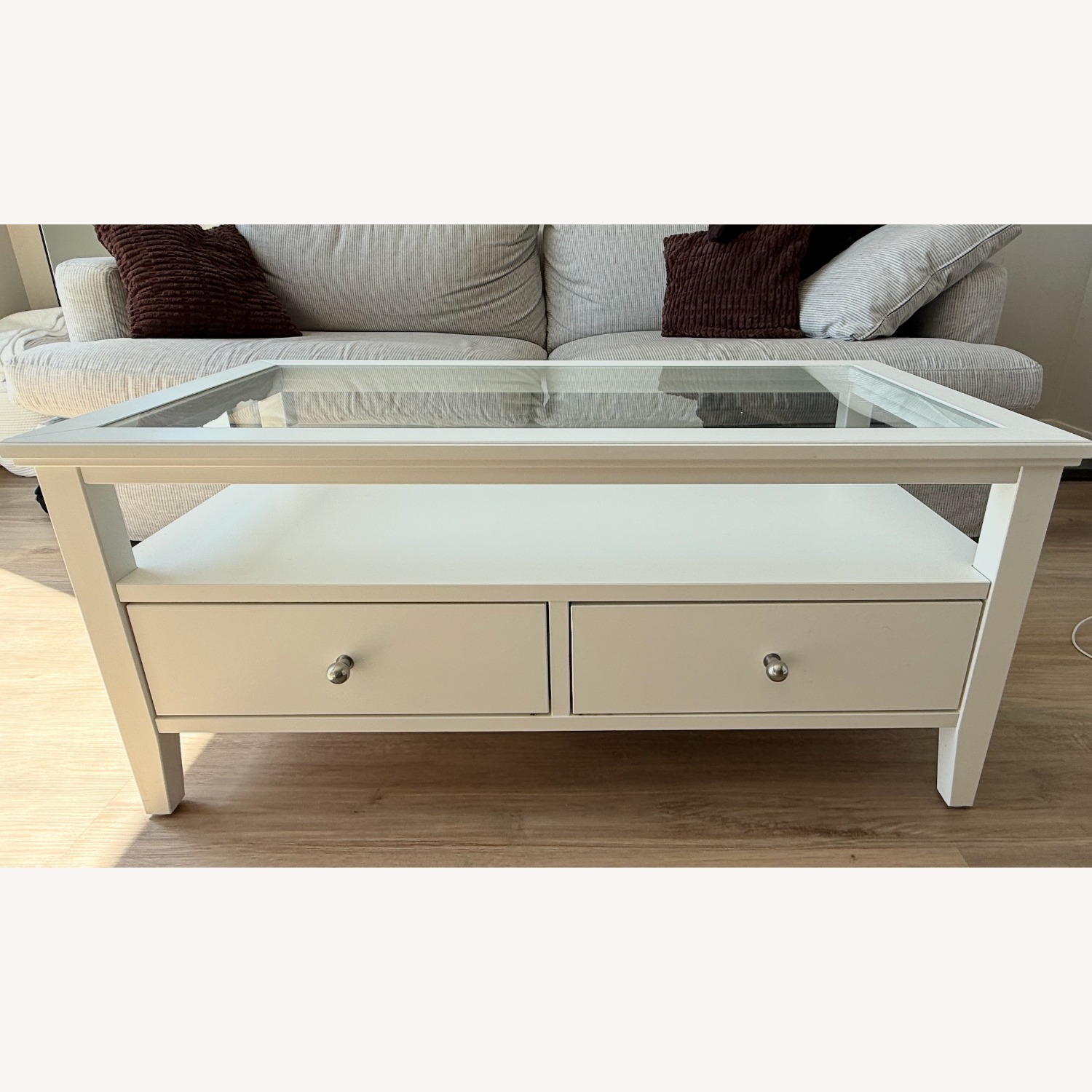 IKEA Idanäs White Wood Coffee Table - image-1