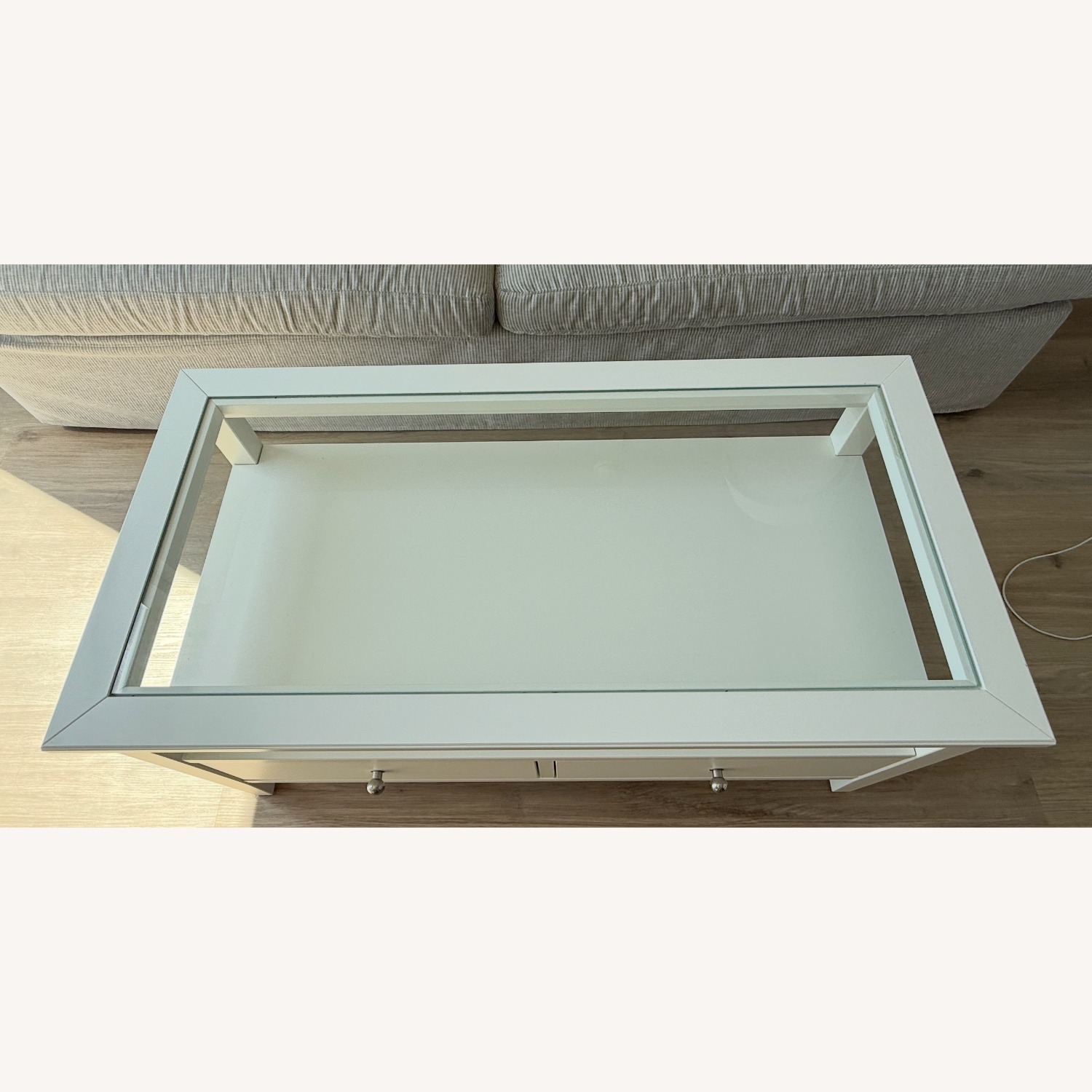 IKEA Idanäs White Wood Coffee Table - image-3