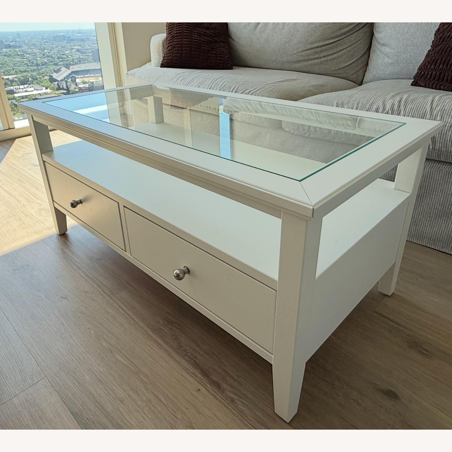 IKEA Idanäs White Wood Coffee Table - image-2
