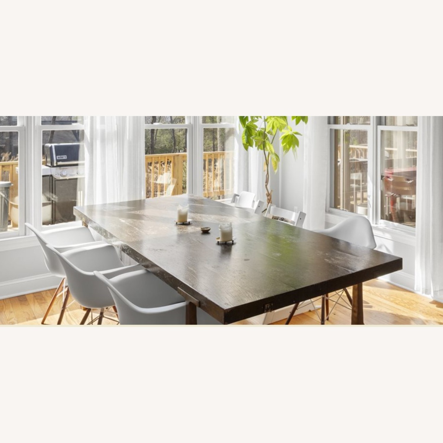 T-Brace Rectangular Extension Dining Table - image-2