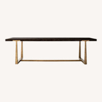 T-Brace Rectangular Extension Dining Table