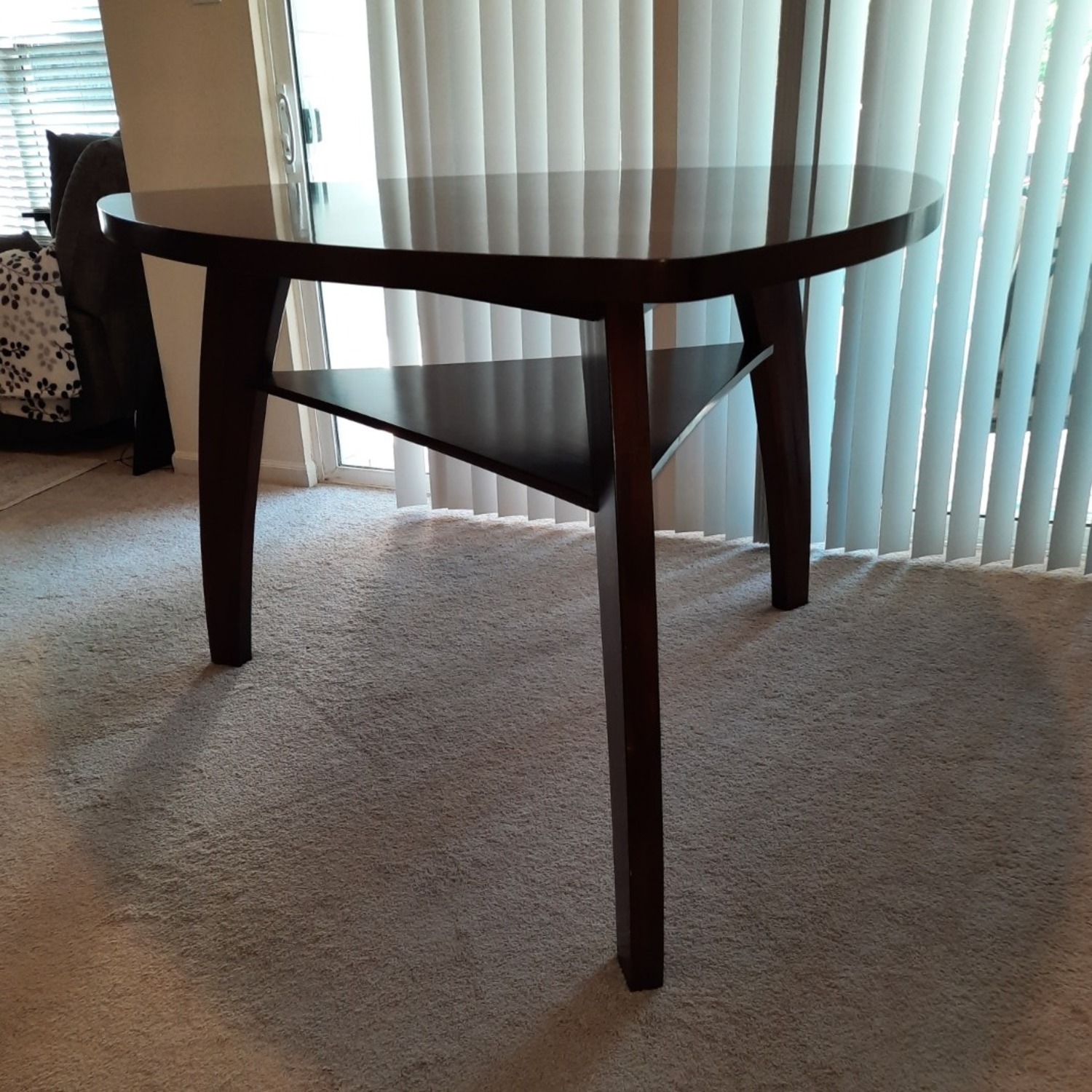 Dark Wood Counter Height Dining Table - image-7