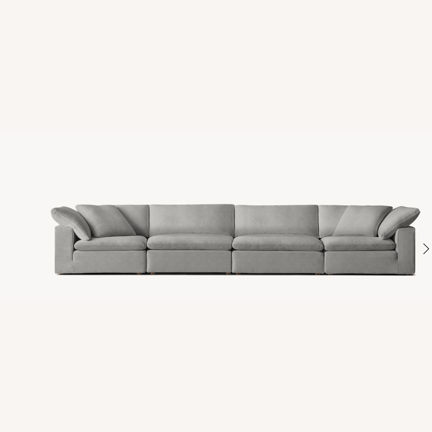 Restoration Hardware Light Gray 4-piece Seater Sofa - image-1