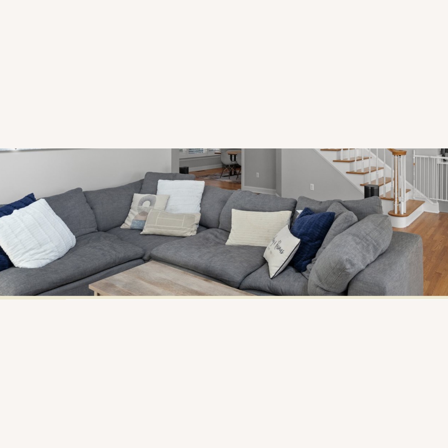Restoration Hardware Light Gray 4-piece Seater Sofa - image-2