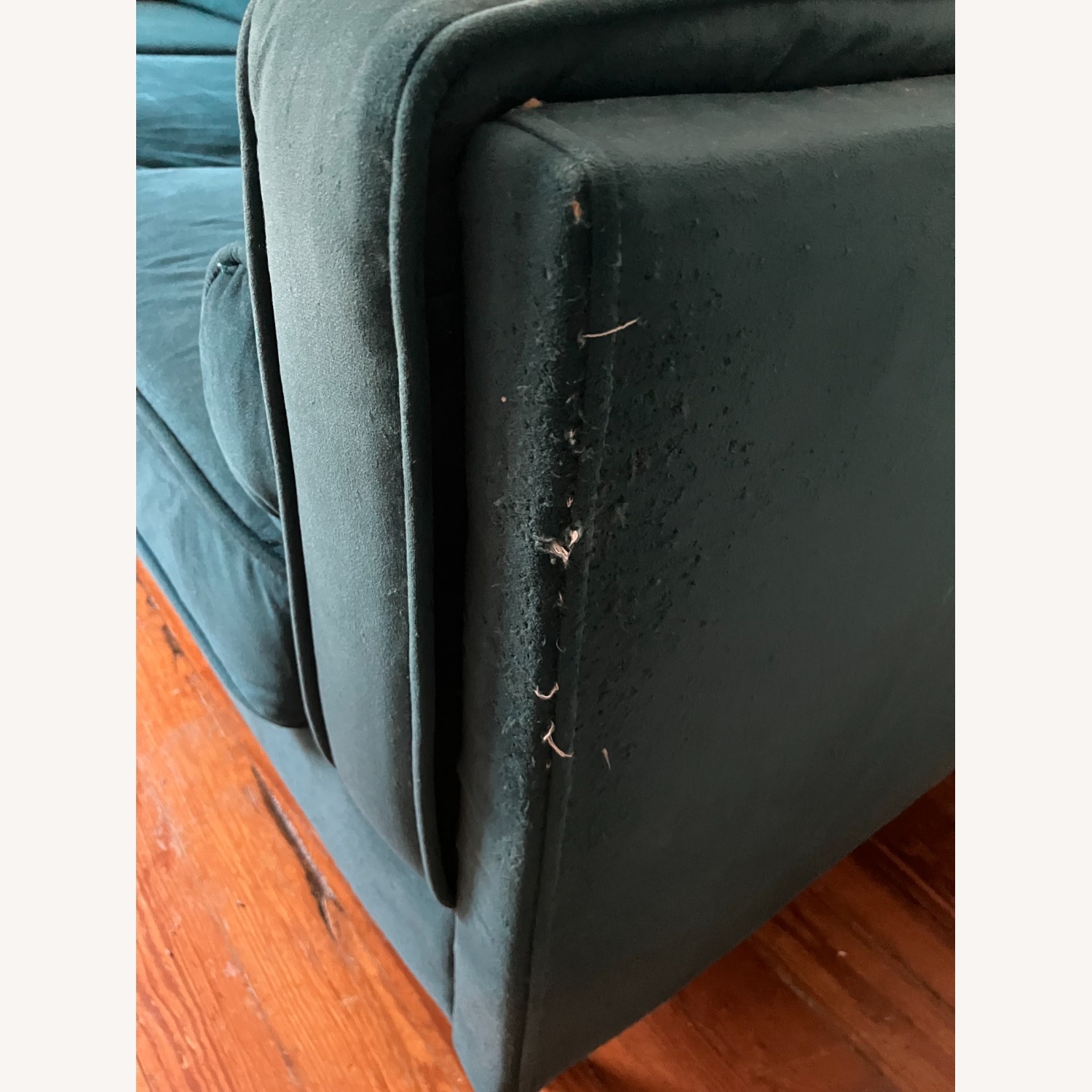 Joss & Main Ballesteros Blue Velvet 3+ Seater Sofa - image-3