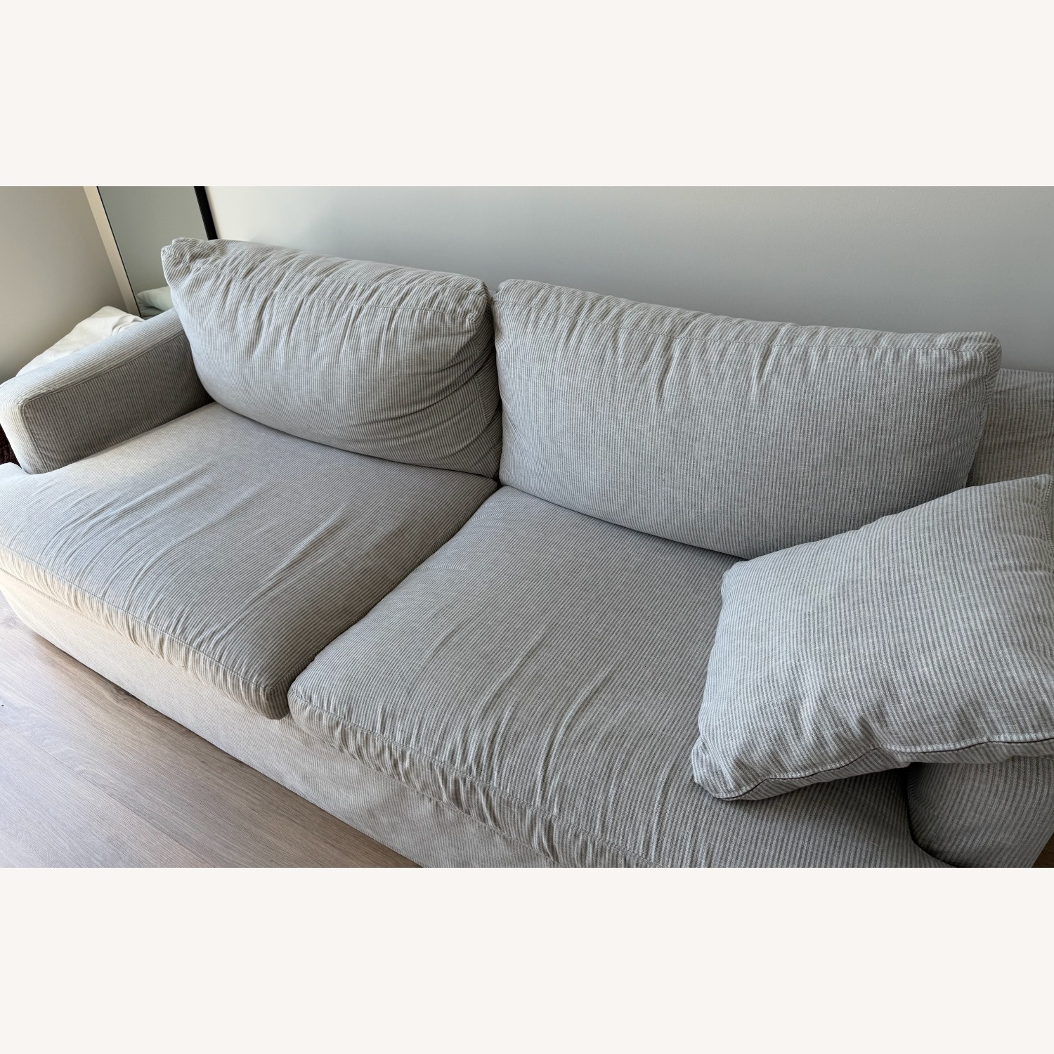 Light Gray Fabric 2 Seater Sofa - image-2