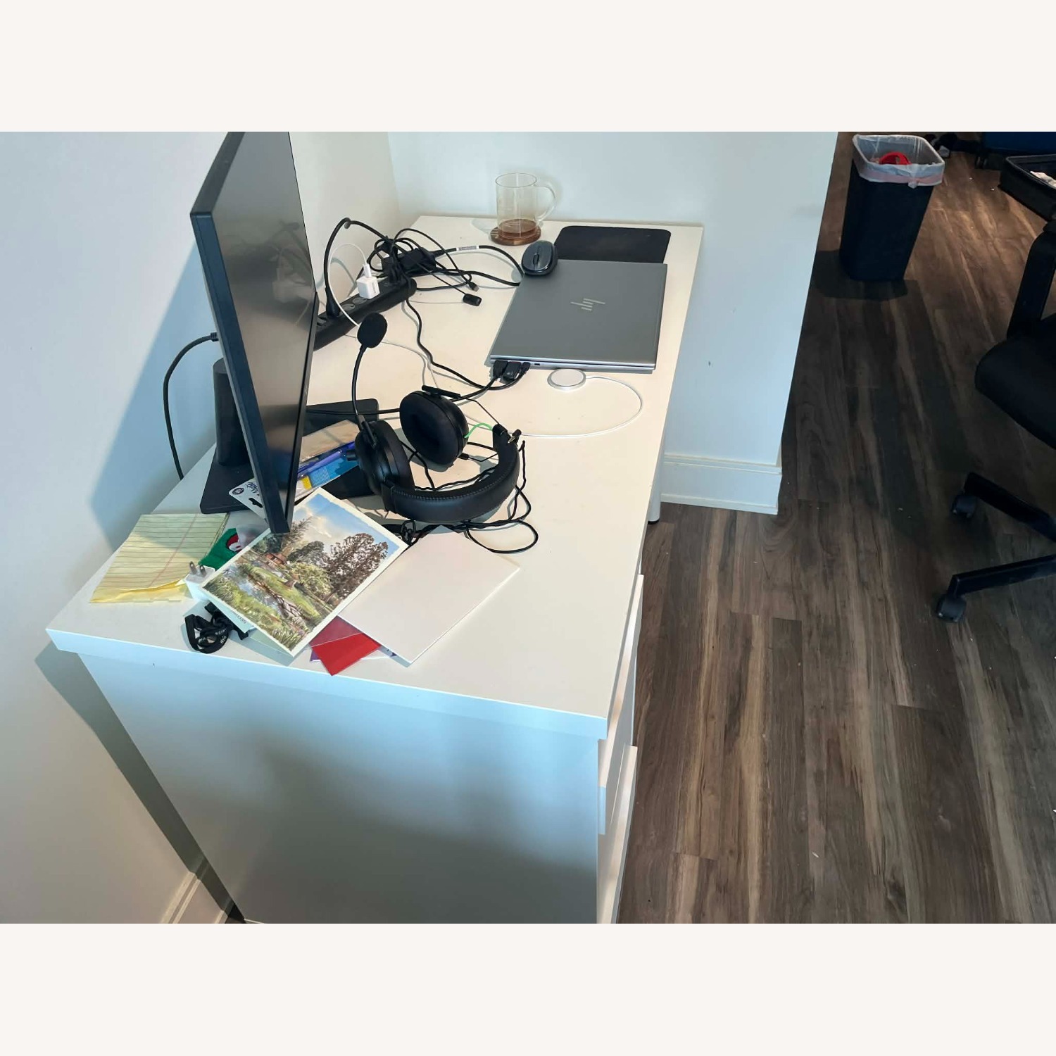 IKEA Alex+Lagkapten White Wood Desk - image-1