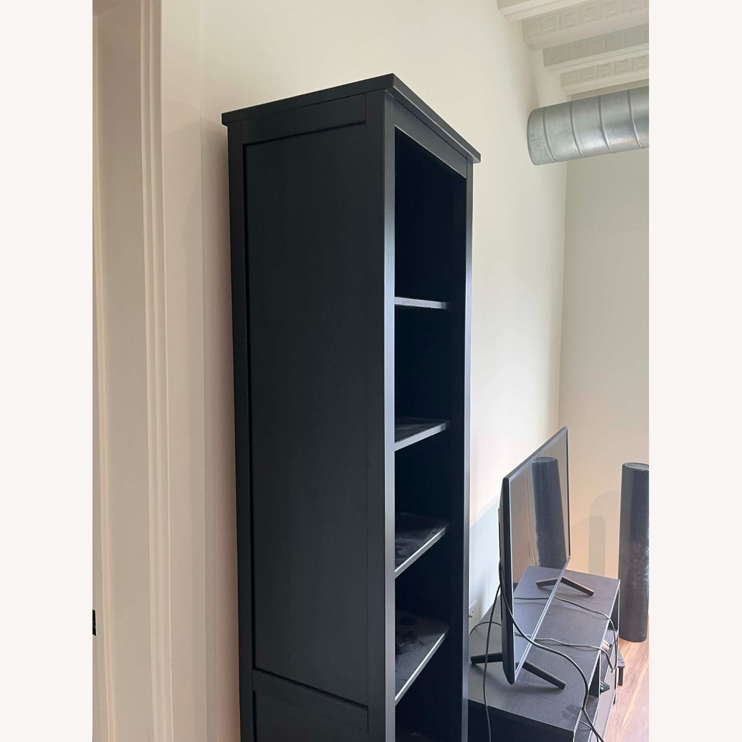 IKEA Hemnes Black Wood Bookcase - image-1