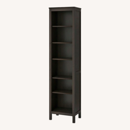 Used IKEA Hemnes Black Wood Bookcase for sale on AptDeco