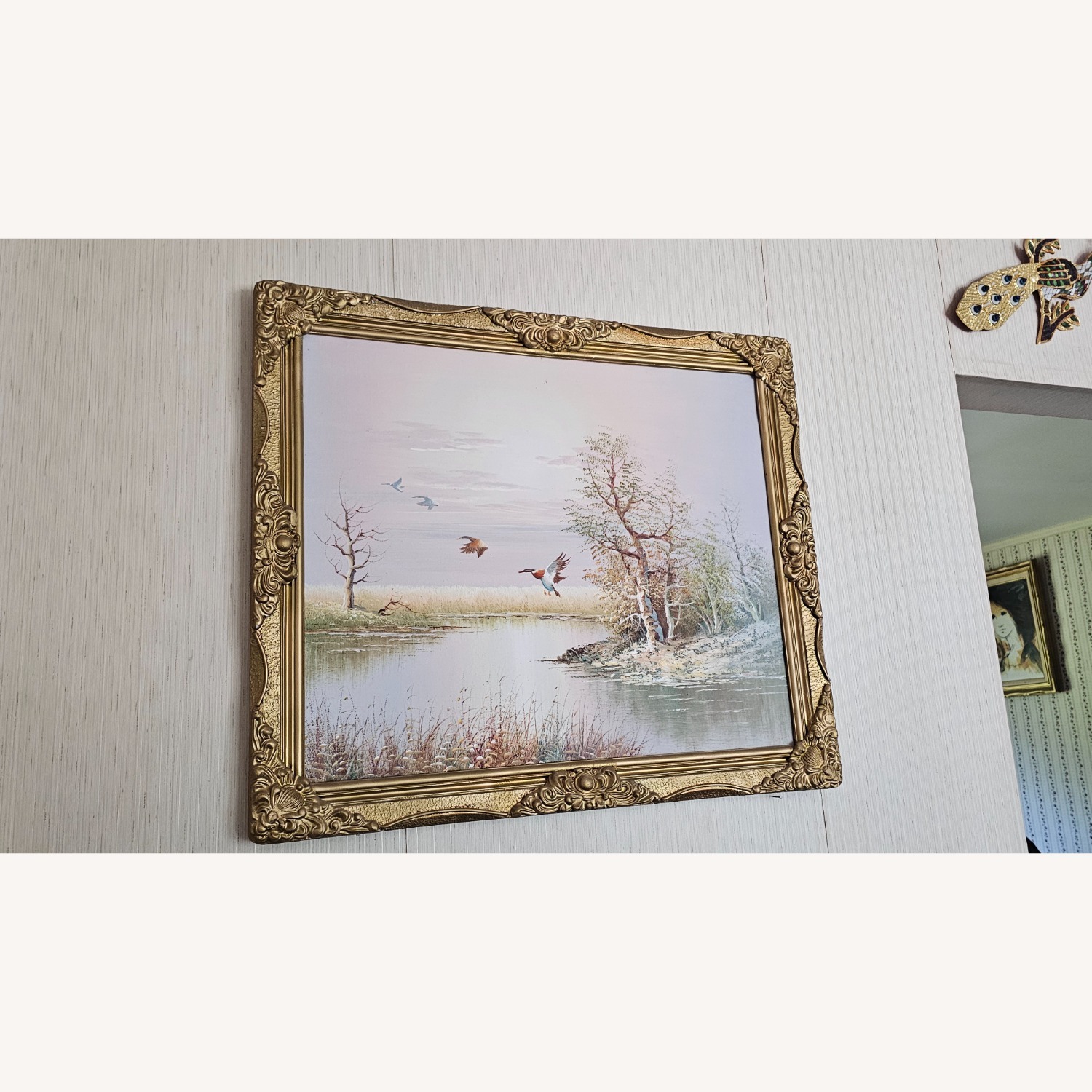 Ducks Over a Lake Painting - image-3