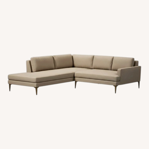 Used West Elm Andes Sectional Performance Velvet for sale on AptDeco