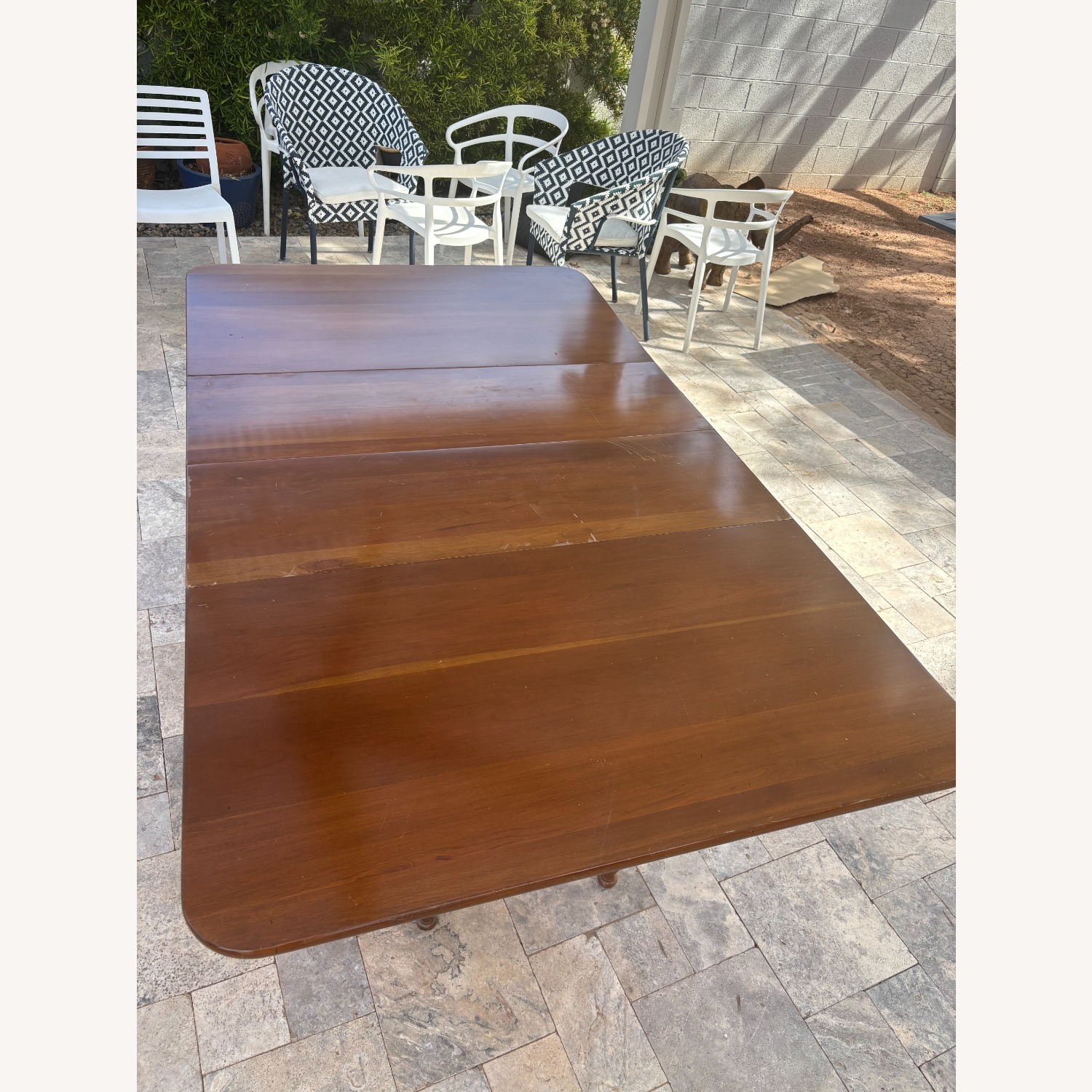 9 Foot Adjustable Hitchcock Wood Dining Table - image-9