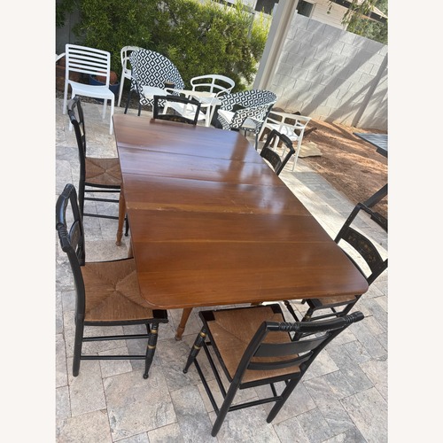 Used 9 Foot Adjustable Hitchcock Wood Dining Table for sale on AptDeco