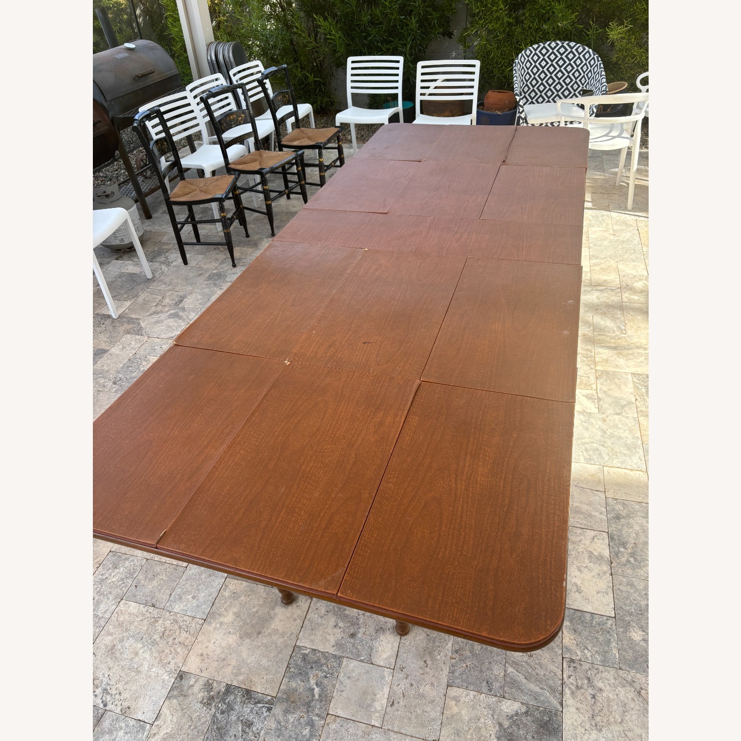 9 Foot Adjustable Hitchcock Wood Dining Table - image-7