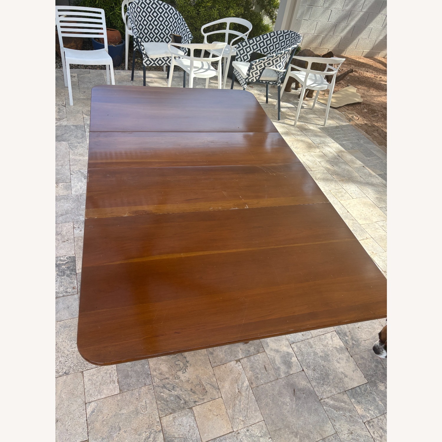9 Foot Adjustable Hitchcock Wood Dining Table - image-2