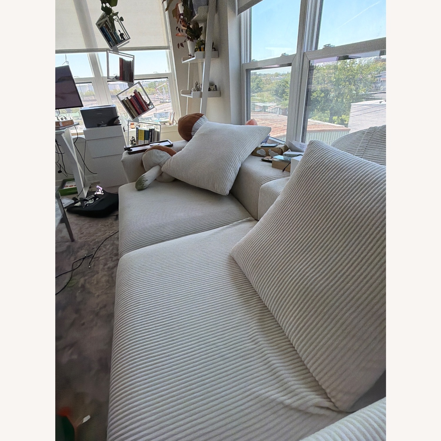 Wayfair Latitude Run Natural Fabric Sleeper Sofa - image-3