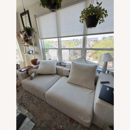 Used Wayfair Latitude Run Natural Fabric Sleeper Sofa for sale on AptDeco