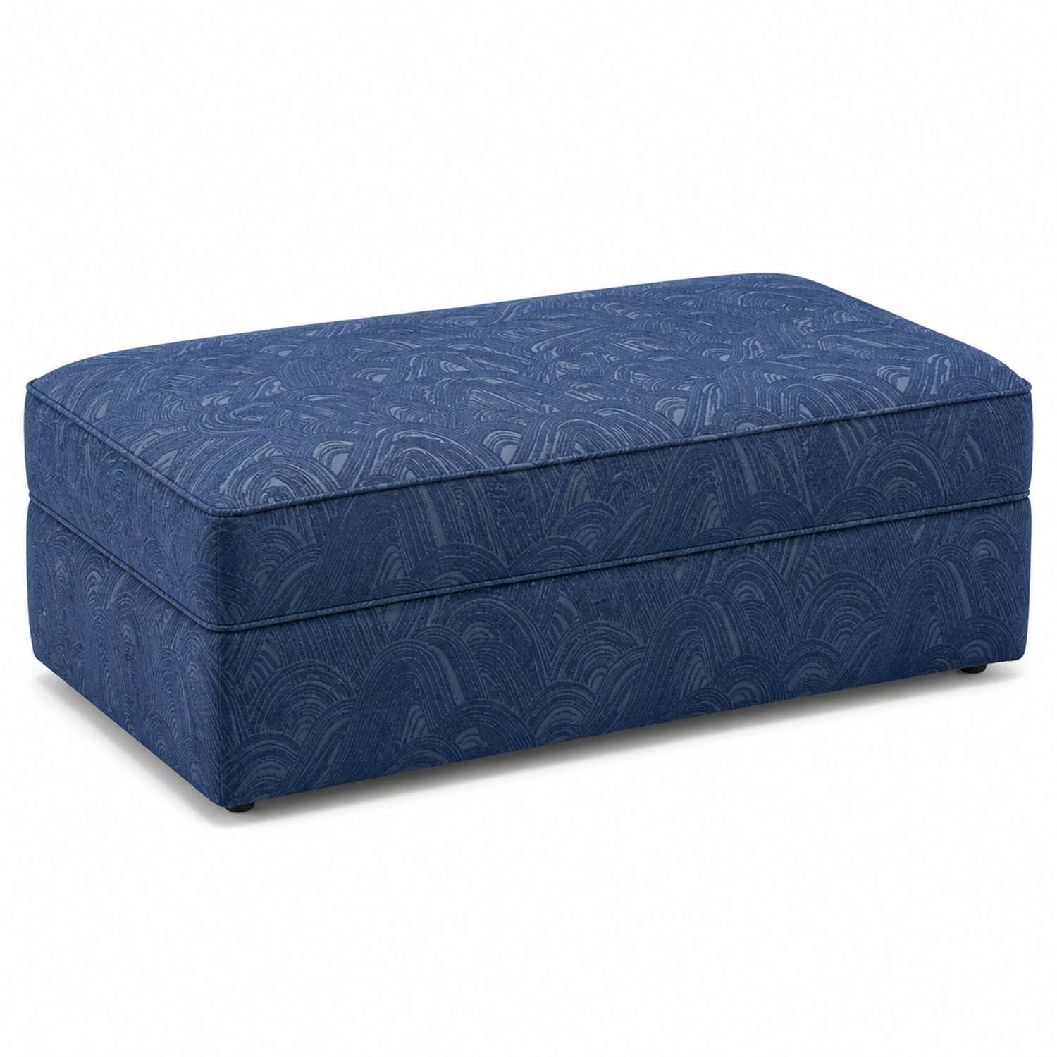 Room & Board York Blue Fabric Bench - image-4