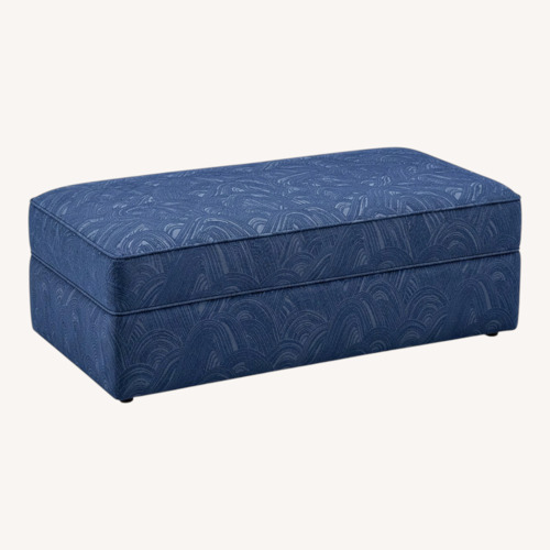Used Room & Board York Blue Fabric Bench for sale on AptDeco