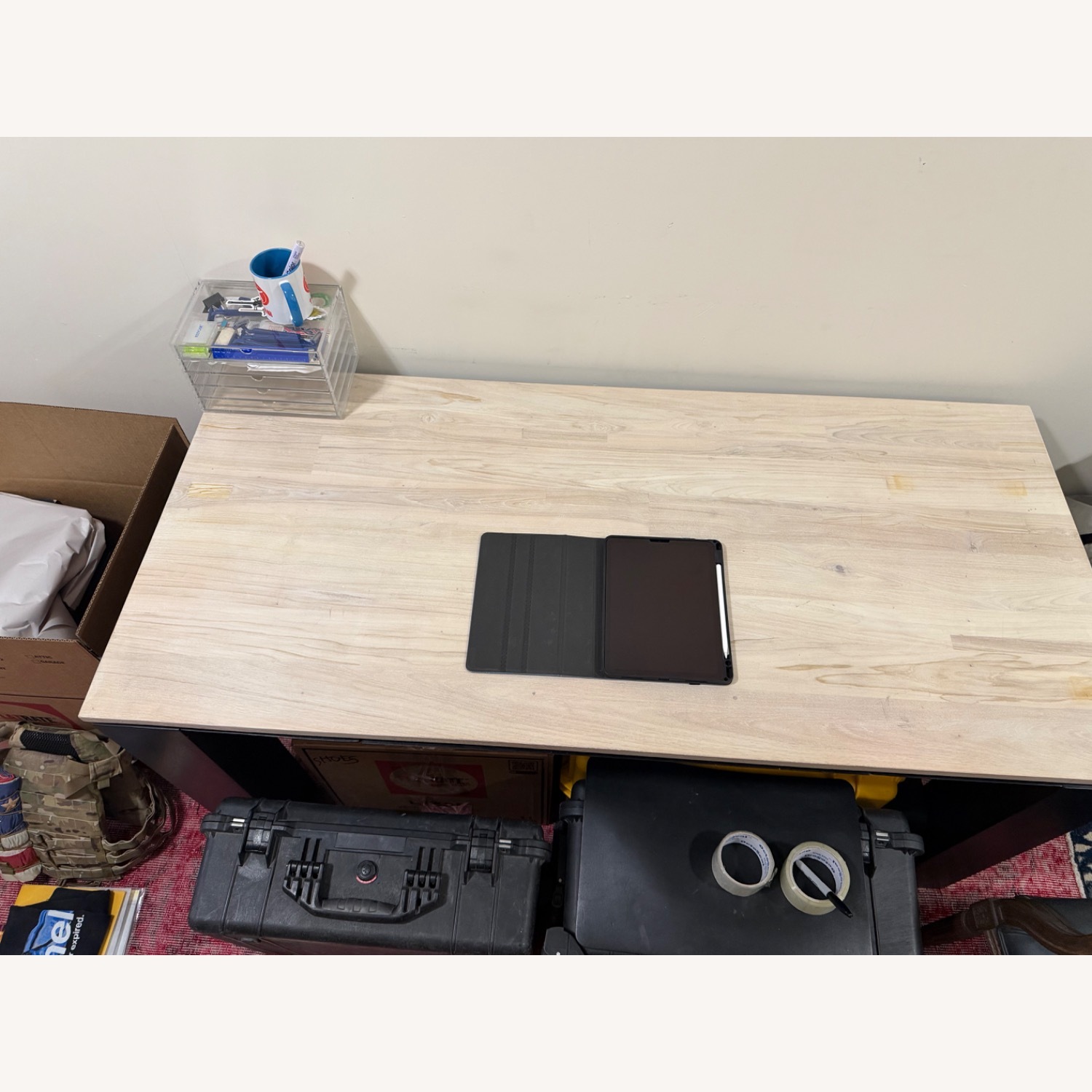 CB2 Stark Wooden Desk With Shelf - image-6