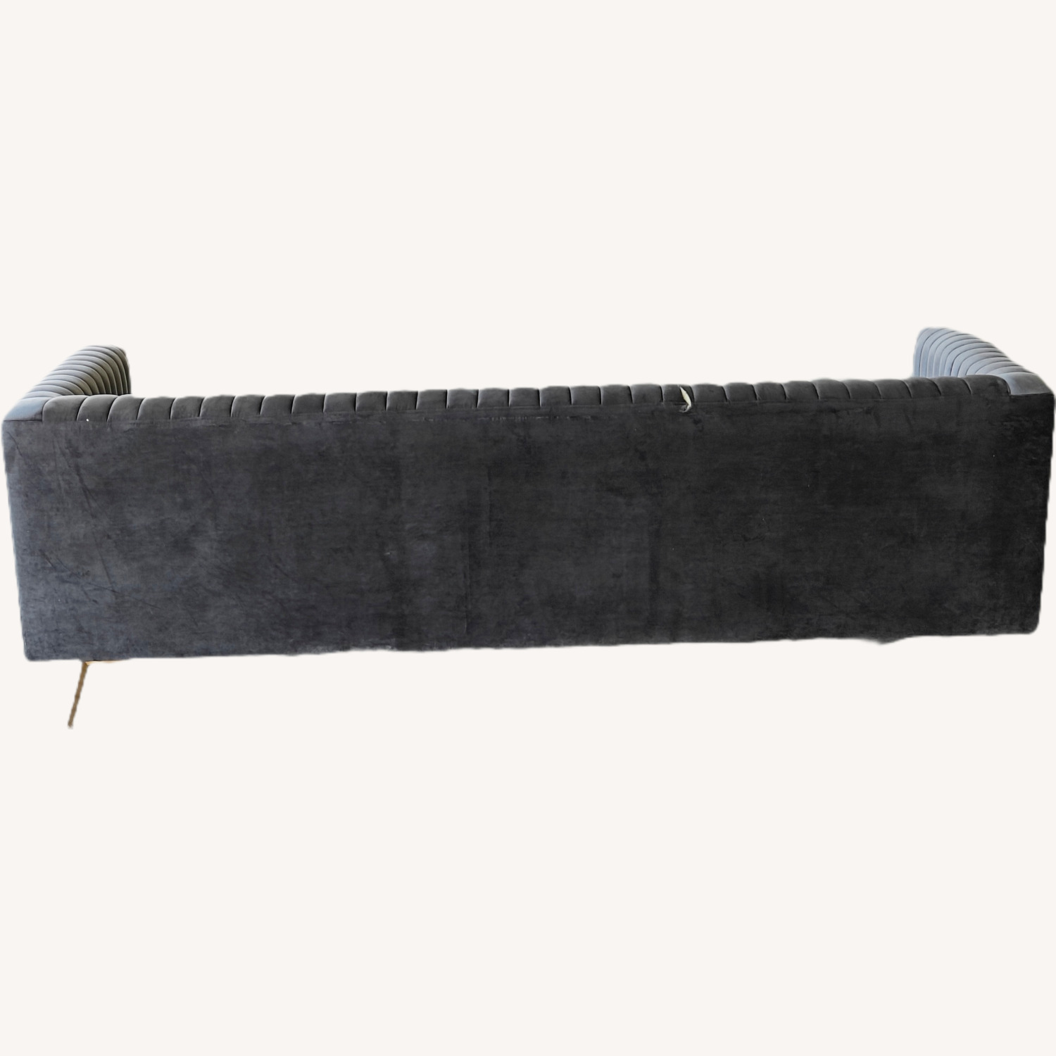 Dark Gray Velvet 3+ Seater Sofa - image-8