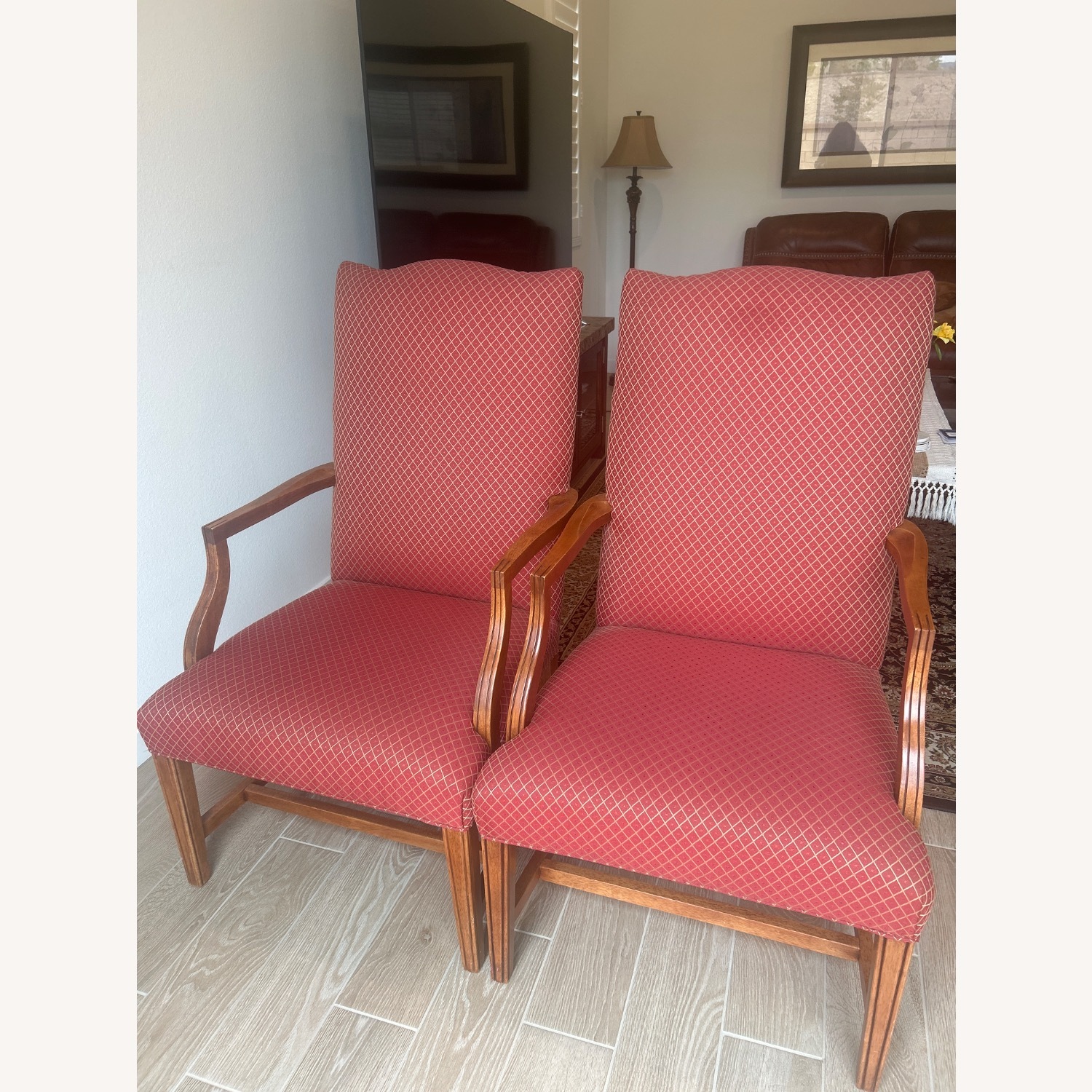 Ethan Allen Red Accent Chairs - image-1