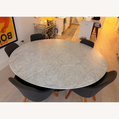 Used Restoration Hardware Aero Stone Round Dining Table for sale on AptDeco