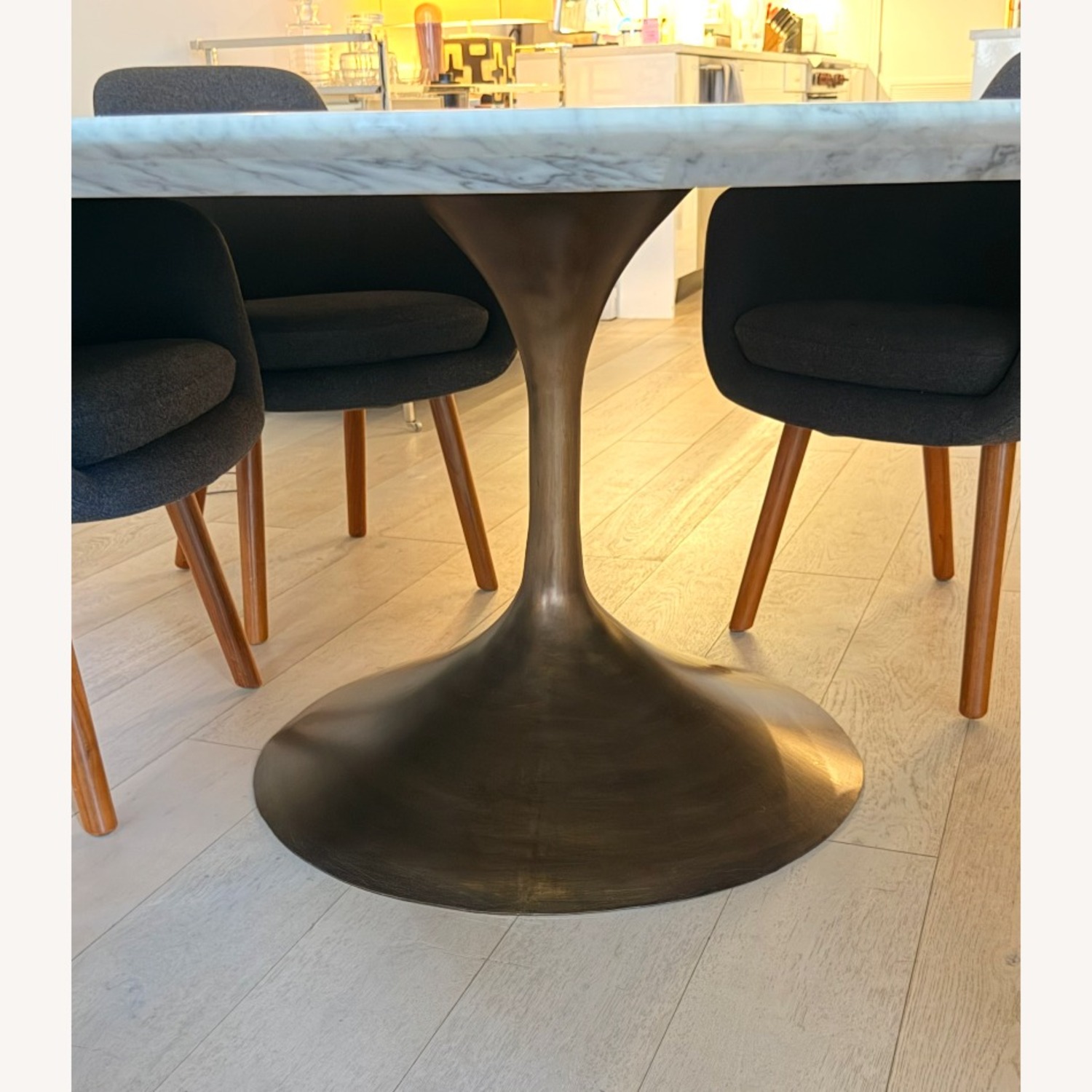 Restoration Hardware Aero Stone Round Dining Table - image-3