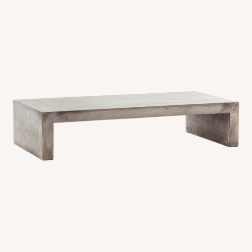 Used West Elm Concrete Waterfall Coffee Table  for sale on AptDeco