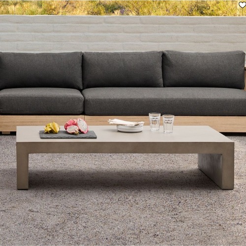 Used West Elm Concrete Waterfall Coffee Table  for sale on AptDeco