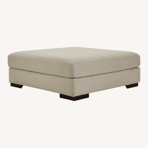 Used Ashley Furniture Lyndeboro Oversized Ottoman – Light Gray for sale on AptDeco