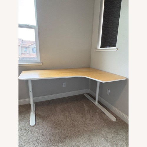 Used IKEA Bekant Light Brown Wood Desk for sale on AptDeco