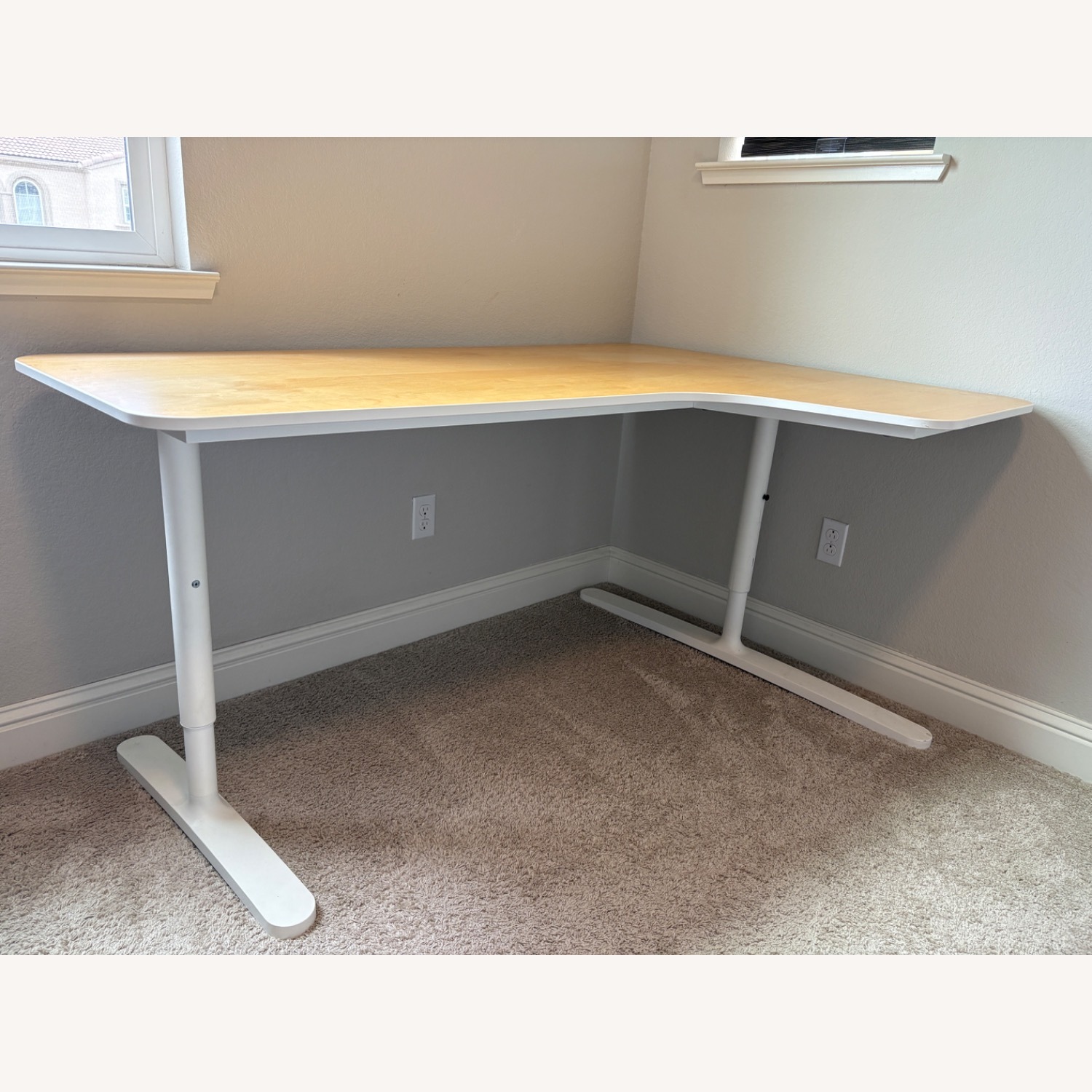 IKEA Bekant Light Brown Wood Desk - image-5