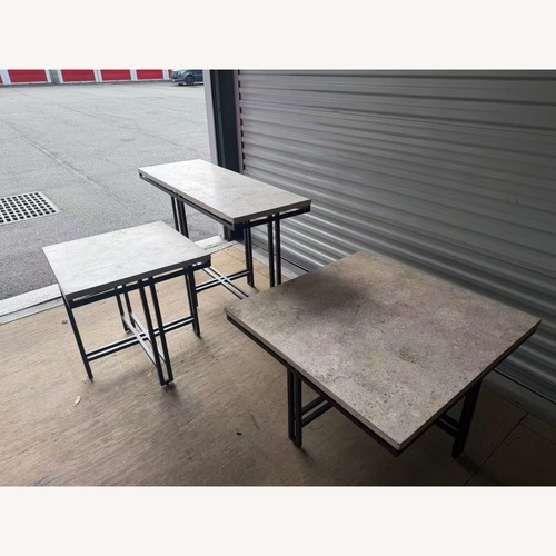 Used Limestone-Top Tables (Set of 3) for sale on AptDeco