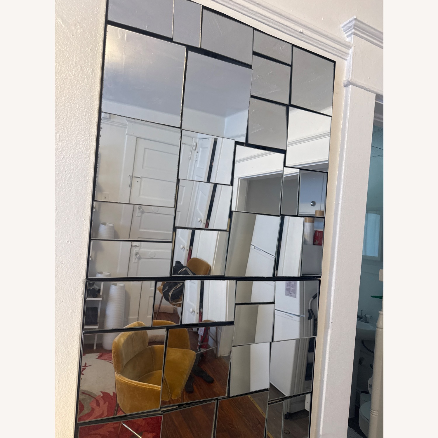 CB2 Perspective Black Mirrored Glass Wall Mirror - image-2