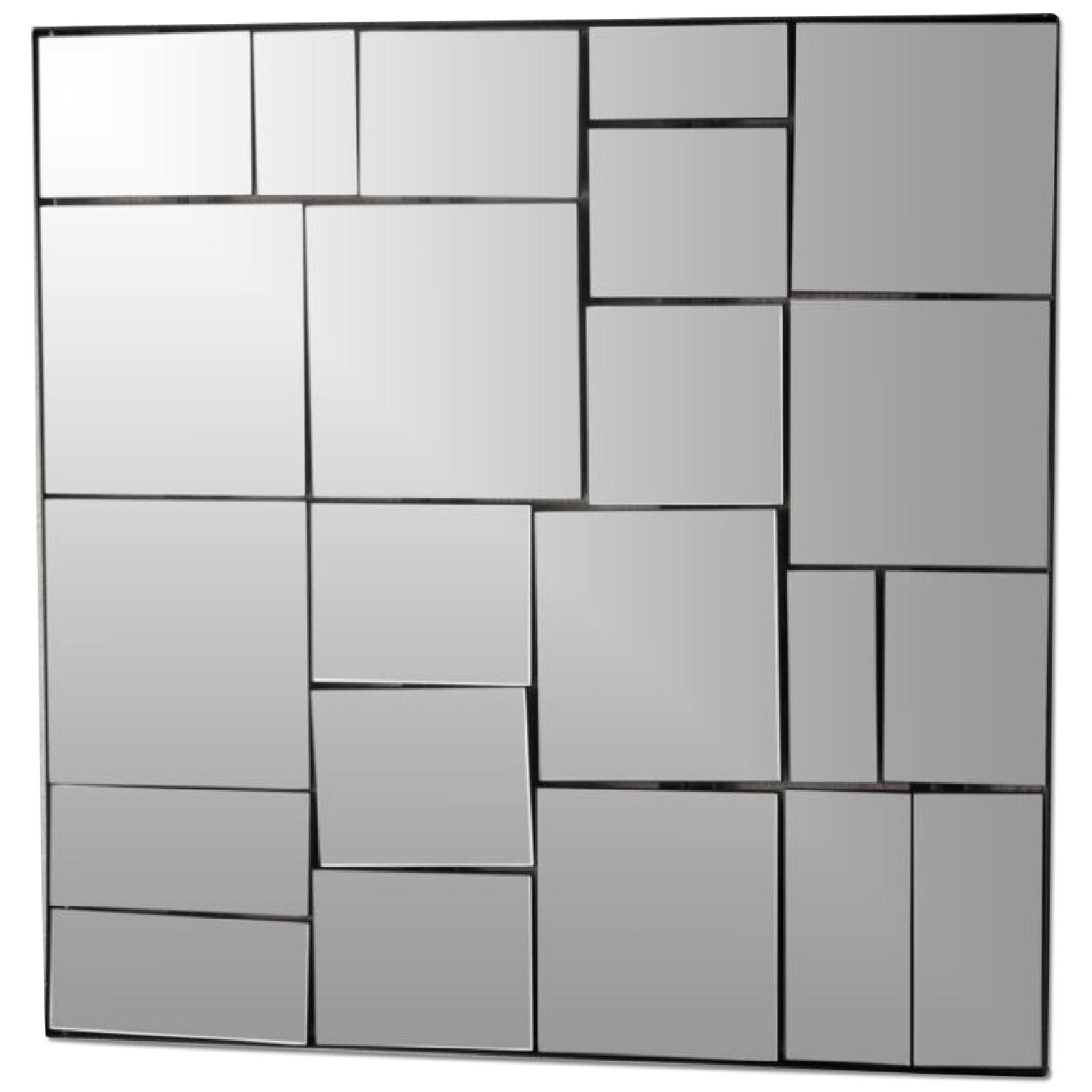 CB2 Perspective Black Mirrored Glass Wall Mirror - image-4