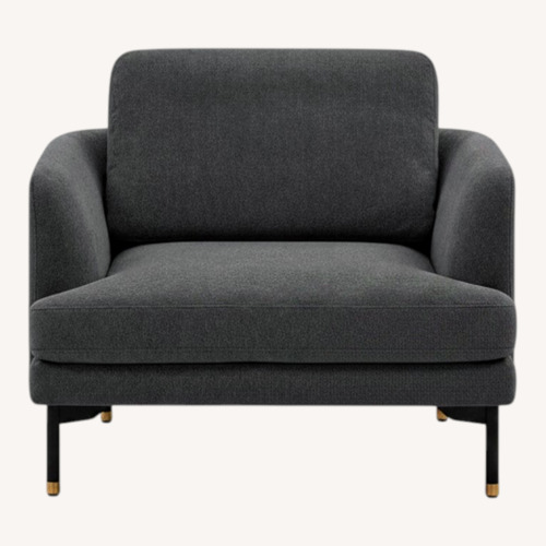 Used Castlery Pebble Grey Arm Chair with Ottoman for sale on AptDeco