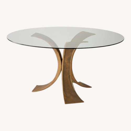 Used Lotus Glass Table for sale on AptDeco