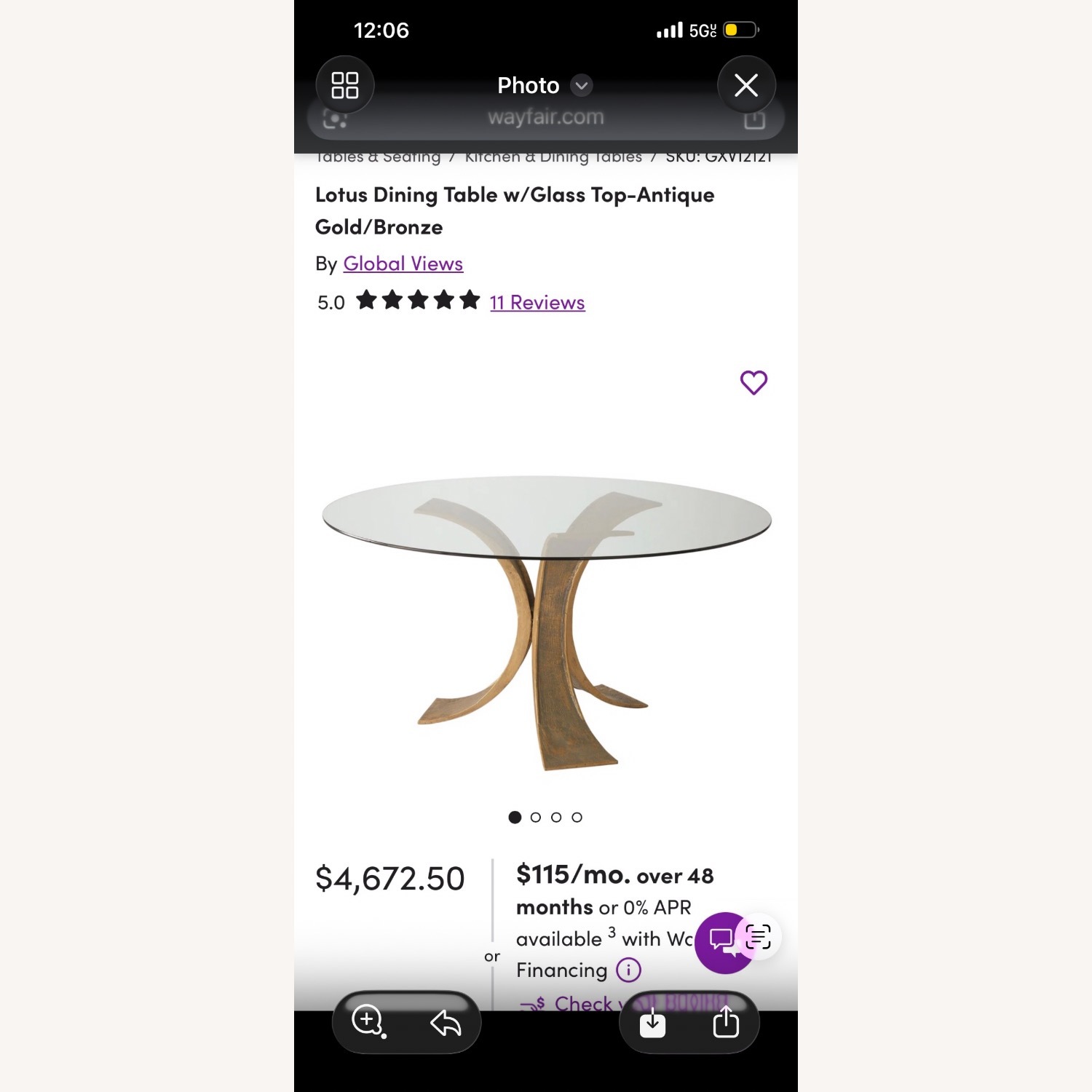 Lotus Glass Table - image-4