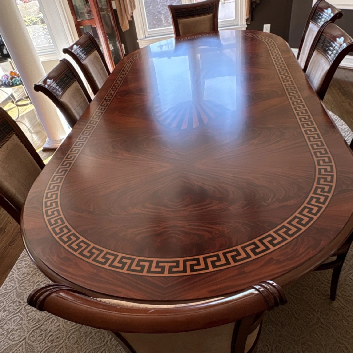 Italian Made Wood Dining Set for 8 - image-1